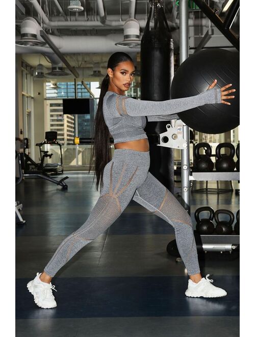 Block Me Active Legging In Infinity Seamless - Heather Grey