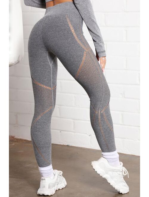 Block Me Active Legging In Infinity Seamless - Heather Grey