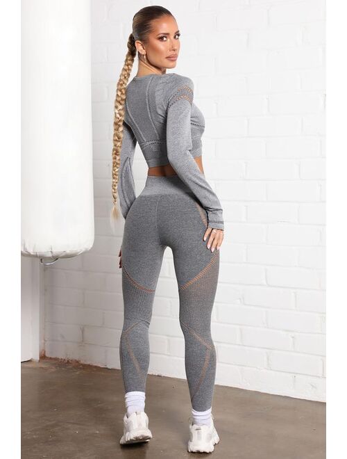 Block Me Active Legging In Infinity Seamless - Heather Grey