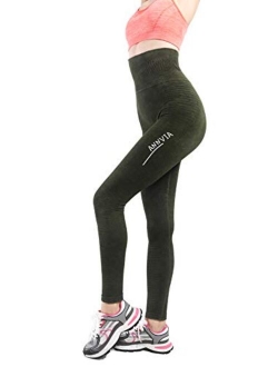 Annvia High Waist Compression Leggings with Tummy Control, Yoga Pants Perfect for Workout and Everyday