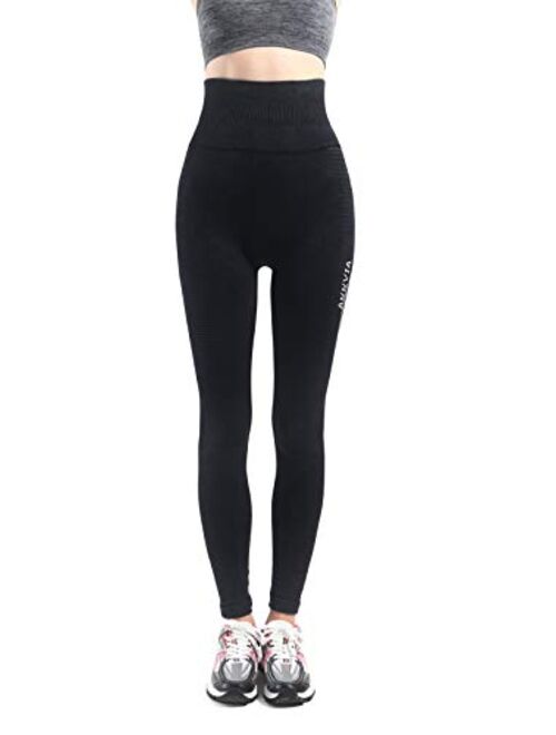 Annvia High Waist Compression Leggings with Tummy Control, Yoga Pants Perfect for Workout and Everyday