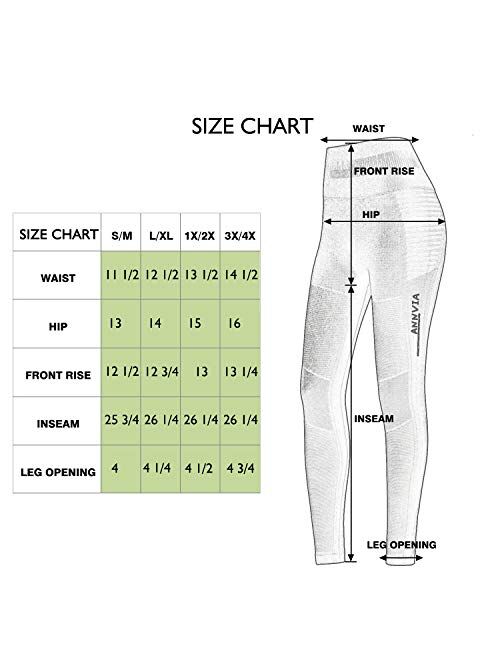 Annvia High Waist Compression Leggings with Tummy Control, Yoga Pants Perfect for Workout and Everyday