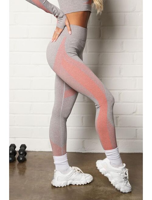 Energy Active Legging In Infinity Seamless - Orange/combo