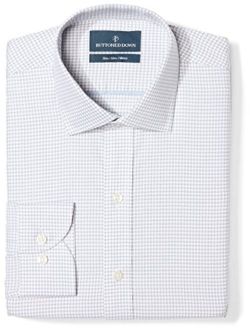 Amazon Brand - Buttoned Down Men's Slim Fit Spread Collar Pattern Dress Shirt