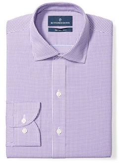 Amazon Brand - Buttoned Down Men's Slim Fit Spread Collar Pattern Dress Shirt