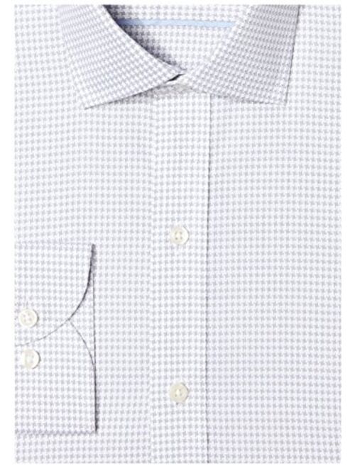 Amazon Brand - Buttoned Down Men's Slim Fit Spread Collar Pattern Dress Shirt