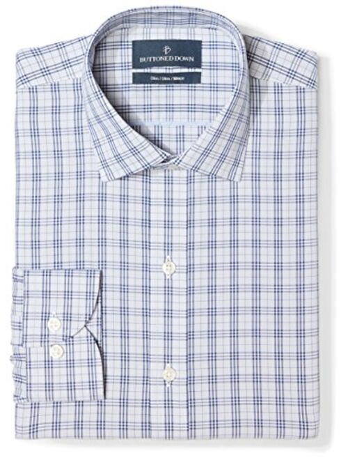 Amazon Brand - Buttoned Down Men's Slim Fit Spread Collar Pattern Dress Shirt