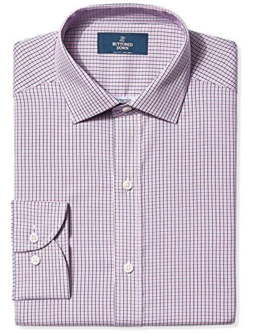 Amazon Brand - Buttoned Down Men's Slim Fit Spread Collar Pattern Dress Shirt