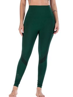 Women's Slimming Support and Comfort Leggings Natural Look Compression Yoga Pants Green/Black/Grey