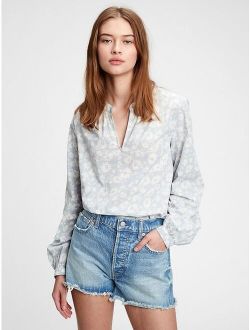 Shirred Popover Top