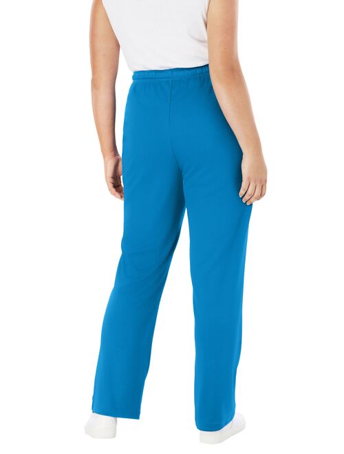 Woman Within Women's Plus Size Sport Knit Straight Leg Pant Pant