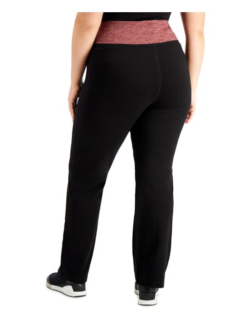 Ideology Plus Size Flex Stretch Active Yoga Pants, Created for Macy's