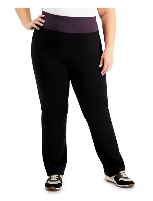 Ideology Plus Size Flex Stretch Active Yoga Pants, Created for Macy's