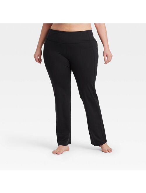 Women's Contour Power Waist Mid-Rise Straight Leg Pants - All in Motion