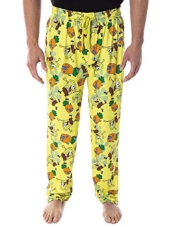 Spongebob Squarepants Men's Pineapple House Adult Loungewear Sleep Pajama Pants