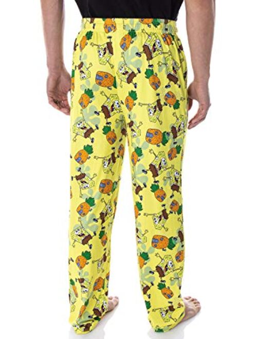 Bioworld Spongebob Squarepants Men's Pineapple House Adult Loungewear Sleep Pajama Pants