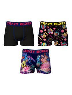 Crazy Boxer | SpongeBob SquarePants Black & Pink Burgers Three-Pair Boxer Brief Pack - Men