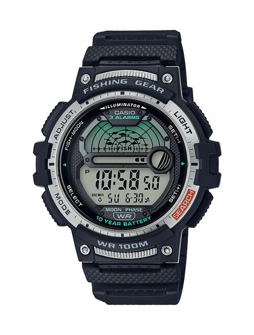 Casio Fishing Timer and Moon Graph Watch, Black