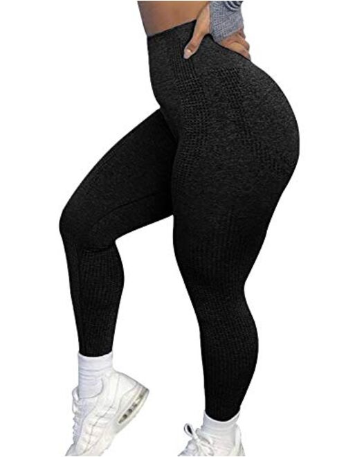 CFR Women's High Waist Tummy Control Legging Workout Butt Lift Stretchy Yoga Pants