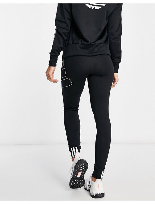 adidas Training leggings in black with side logo