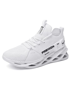 Mens Breathable Tennis Sport Shoes for Workout Walking Outdoor Blade Slip on Casual Fashion Sneakers