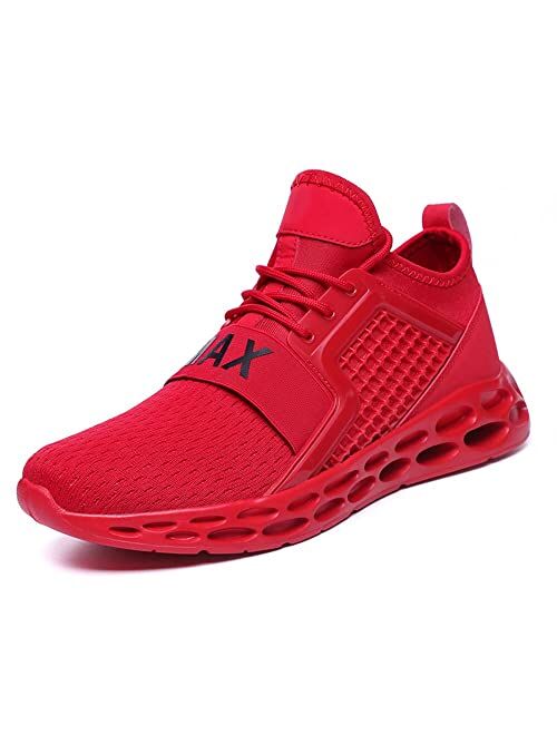 GSLMOLN Mens Breathable Tennis Sport Shoes for Workout Walking Outdoor Blade Slip on Casual Fashion Sneakers