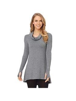 Women's Softwear with Stretch Long Sleeve Cowl Tunic Top