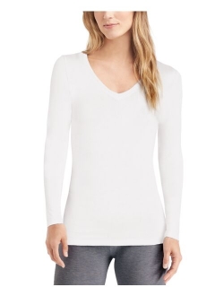 Softwear with Stretch Long Sleeve V-Neck Top for Women