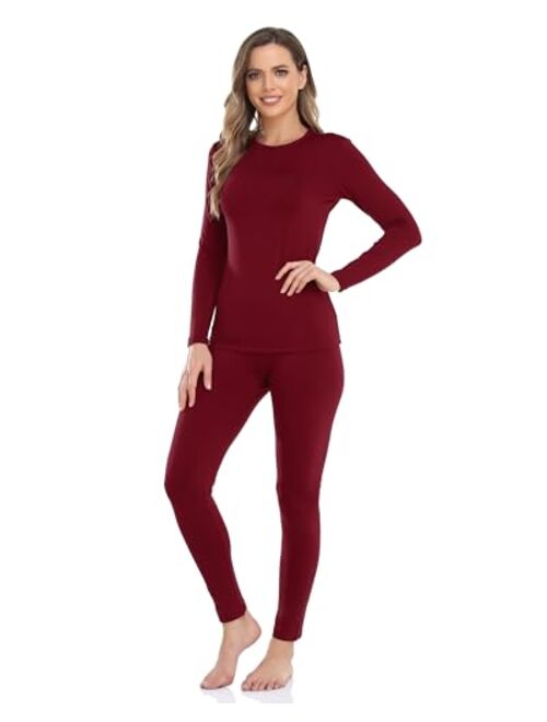 WEERTI Thermal Underwear for Women Long Johns Women with Fleece Lined, Base Layer Women Cold Weather Top Bottom