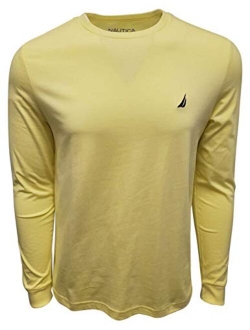 Men's Long Sleeve Solid Crew Neck T-Shirt