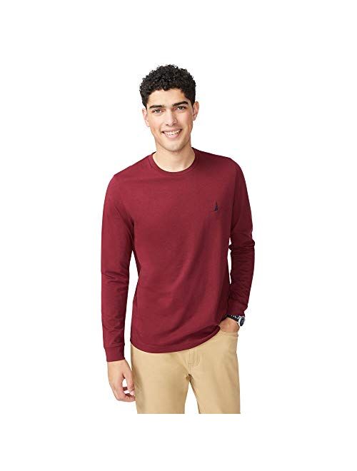 Nautica Men's Long Sleeve Solid Crew Neck T-Shirt