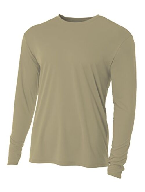 A4 Men's Cooling Performance Crew Long Sleeve Tee