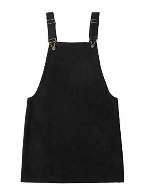 Floerns Women's Corduroy Bib Pocket Pinafore Overall Dress