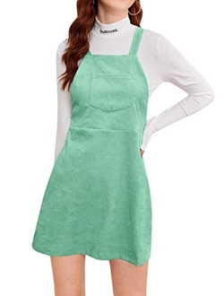 YOINS Overall Pinafore Dresses for Women Adjustable Straps Pleated Mini Cute Suspender Skirts