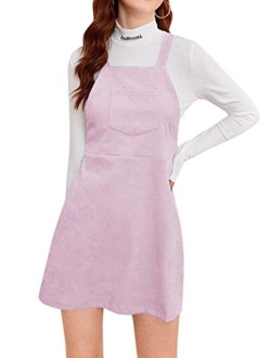 YOINS Overall Pinafore Dresses for Women Adjustable Straps Pleated Mini Cute Suspender Skirts