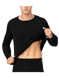 Men's 100% Merino Wool Thermal Underwear Top Crew Neck Base Layer Long Sleeve Undershirt M29M67