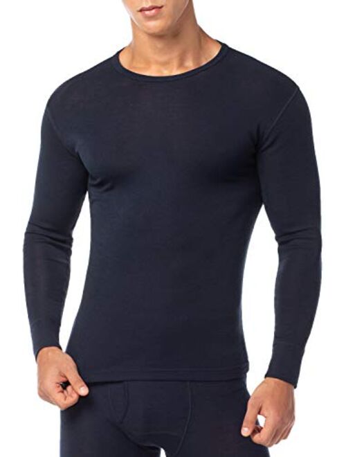 LAPASA Men's 100% Merino Wool Thermal Underwear Top Crew Neck Base Layer Long Sleeve Undershirt M29M67