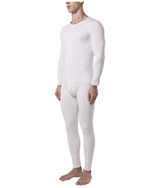 poriff Men's Thermal Underwear Ultra Soft Lightweight Thin Long John Set