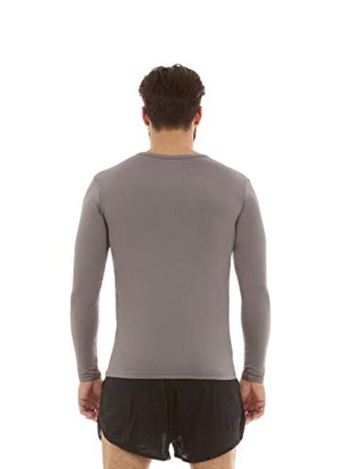 Thermajohn Mens Ultra Soft V-Neck Thermal Underwear Shirt - Fleece Lined Long Sleeve Underwear Long Johns T Shirt