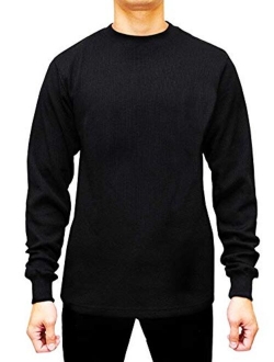 JMR Men's Heavyweight Thermal Long Sleeve Shirt - Soft and Stretchable Cotton Waffle Top Underwear