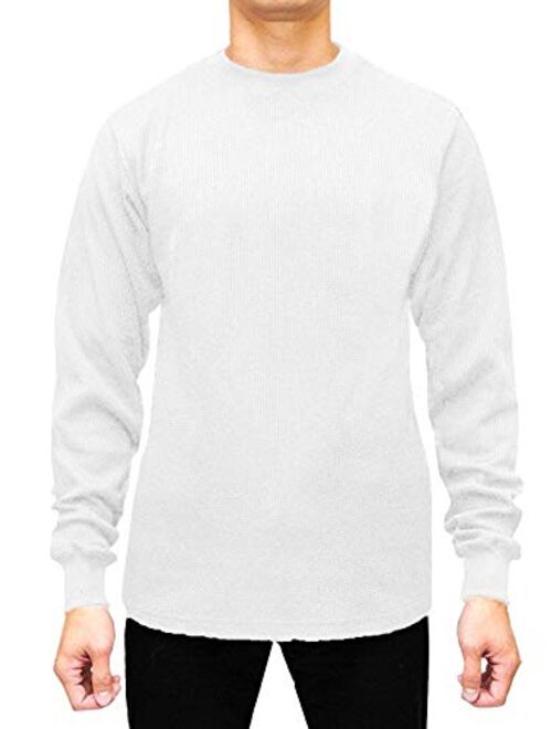 JMR Men's Heavyweight Thermal Long Sleeve Shirt - Soft and Stretchable Cotton Waffle Top Underwear