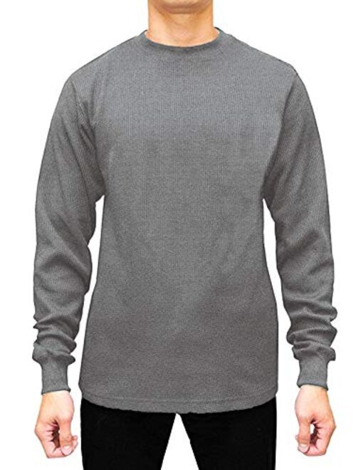 JMR Men's Heavyweight Thermal Long Sleeve Shirt - Soft and Stretchable Cotton Waffle Top Underwear