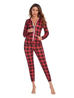 Onesies Zip-up Hoodie Union Jumpsuit One Piece Bodysuits Outfits Sleepwear for Women