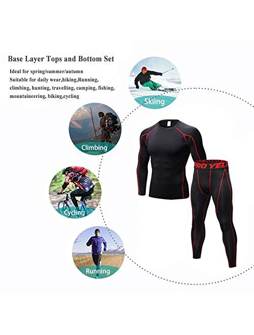 Long Underwear Mens Thermals Base Layer Men Cold Weather Gear Long Johns for Winter Cycling Running Hunting