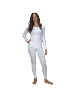 Women's Ultra Soft Thermal Underwear Long Johns Set with Fleece Lined (Blue Mideum)