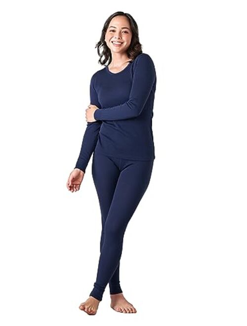 LAPASA Women's 100% Merino Wool Base Layer Long John Set Thermal Underwear Top and Bottom L58