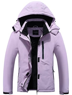 DLGJPA Women's Mountain Waterproof Ski Jacket Hooded Windbreakers Windproof Raincoat Winter Warm Snow Coat