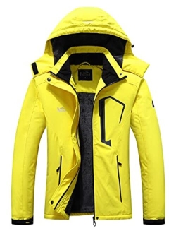 Pooluly Women's Ski Jacket Warm Winter Waterproof Windbreaker Hooded Raincoat Snowboarding Jackets