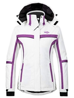 Wantdo Women's Waterproof Ski Jacket Warm Winter Snow Coat Windproof Snowboarding Jackets Insulated Parka