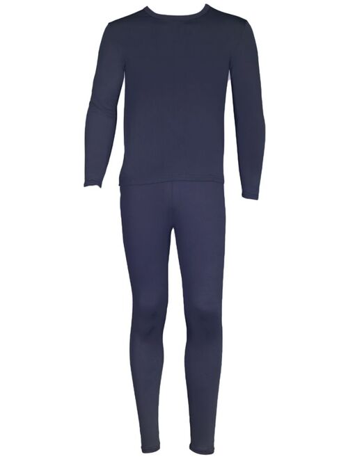 SLM ThermaTek Men's Microfiber Fleece Thermal Underwear Two Piece Long Johns Set